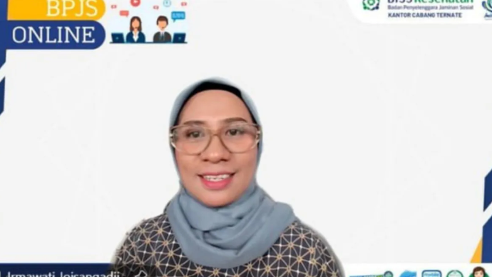 Staf Kepesertaan dan Penagihan Iuran, BPJS Kesehatan Kabupaten Kepulauan Sula, Provinsi Maluku Utara, Irmawati Djoisangadji. ANTARA/HO-BPJS Kesehatan Cabang Ternate