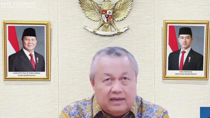 Tangkapan layar Gubernur Bank Indonesia (BI) Perry Warjiyo memaparkan materi konferensi pers hasil Rapat Dewan Gubernur (RDG) BI Mei 2026 secara daring di Jakarta, Rabu (20/5/2026). (ANTARA/Rizka Khaerunnisa)