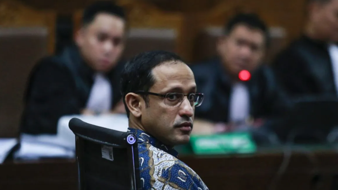 Terdakwa kasus dugaan korupsi pengadaan Chromebook dalam program digitalisasi pendidikan di Kemendikbudristek Nadiem Makarim menjalani sidang lanjutan di Pengadilan Tipikor, Jakarta, Senin (11/5/2026). Sidang tersebut beragendakan pemeriksaan terdakwa Nadiem Makarim yang sebelumnya sempat tertunda dikarenakan kondisi kesehatan terdakwa. ANTARA FOTO/Asprilla Dwi Adha/wsj.