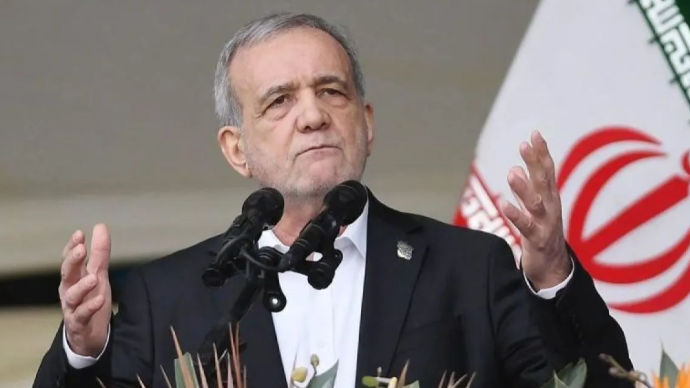 Presiden Iran Masoud Pezeshkian. ANTARA/Xinhua/Shadati/aa.