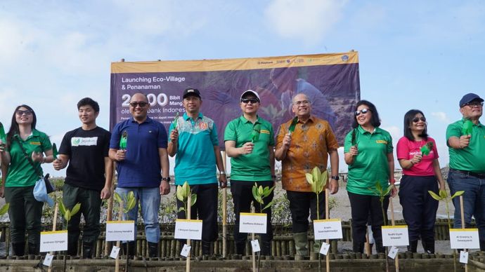 Penanaman mangrove jadi bagian dari perhelatan Maybank Marathon 2024