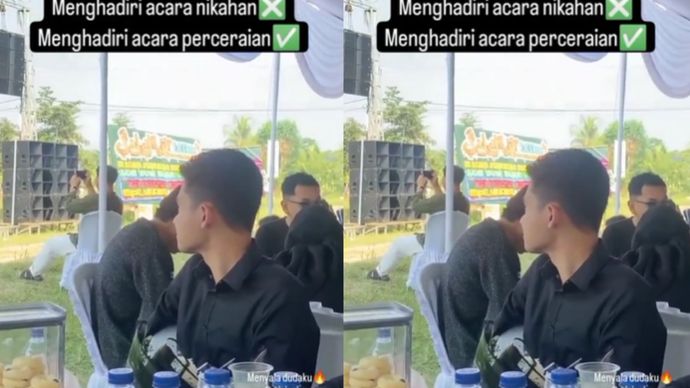 Habiskan Rp50 Juta, Pria di Lampung Gelar Acara Perceraian Berujung Dilaporkan ke Polda <b>(TikTok: @matirassaaa)</b>