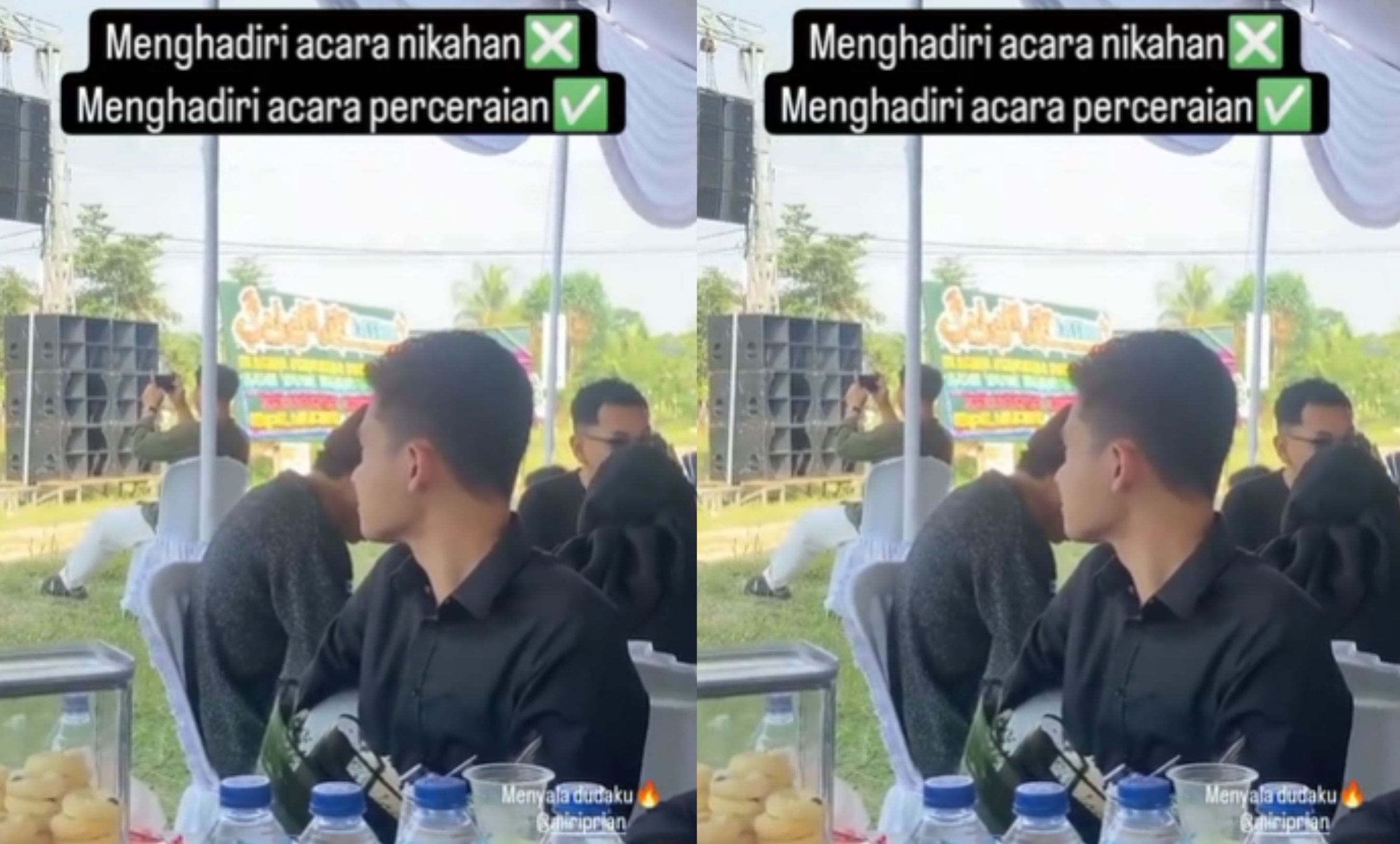 Habiskan Rp50 Juta, Pria di Lampung Gelar Acara Perceraian Berujung Dilaporkan ke Polda <b>(TikTok: @matirassaaa)</b>