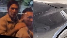 Beredar video memperlihatkan dua pria di Bandung melakukan aksi modus kesenggol mobil. Hal tersebut menjadi viral di media sosial.