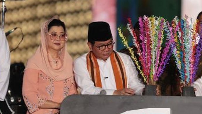 Pramono di pucak HUT Jakarta ke-499 di Bundaran HI