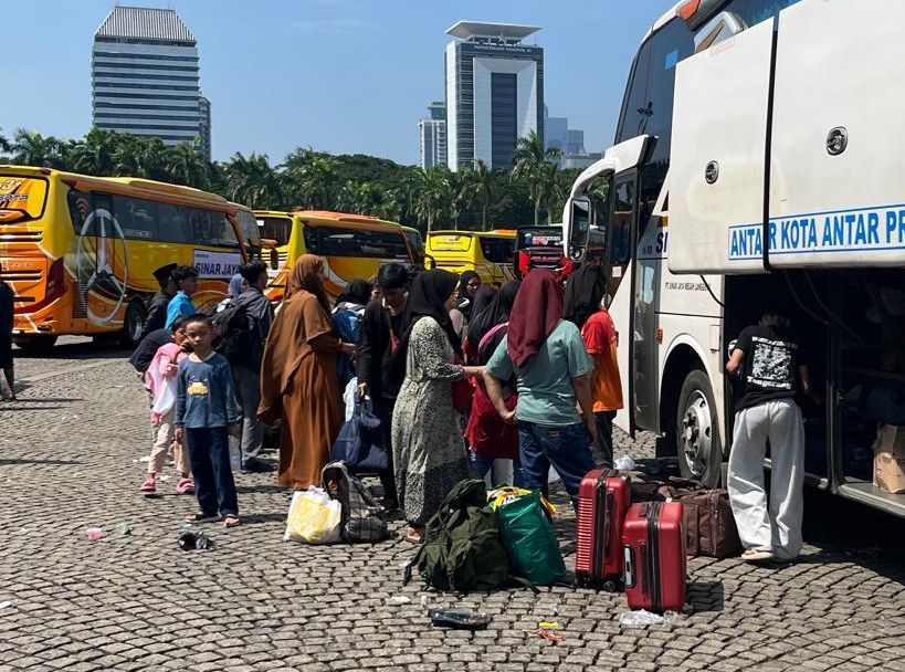Mudik gratis DKI Jakarta  <b>(Ntvnews.id/Adiansyah)</b>