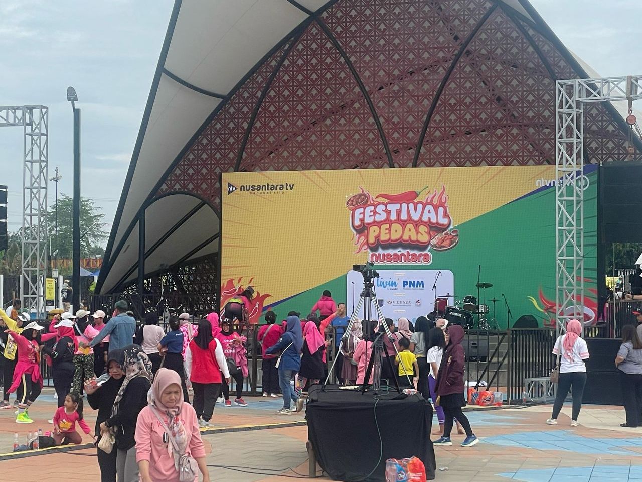 Suasana Festival Pedas Nusantara Minggu pagi  <b>(Ntvnews.id-Muslimin Trisyuliono)</b>