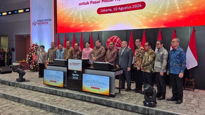 Bursa Efek Indonesia (BEl) resmi meluncurkan exchange traded fund (ETF) Emas dalam acara peringatan diaktifkannya kembali Pasar Modal Indonesia ke-49 tahun, Senin 10 Agustus 2026..
