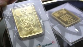 Harga emas batangan dari PT Aneka Tambang Tbk (Antam) terpantau naik pada Jumat (21/6/2024).