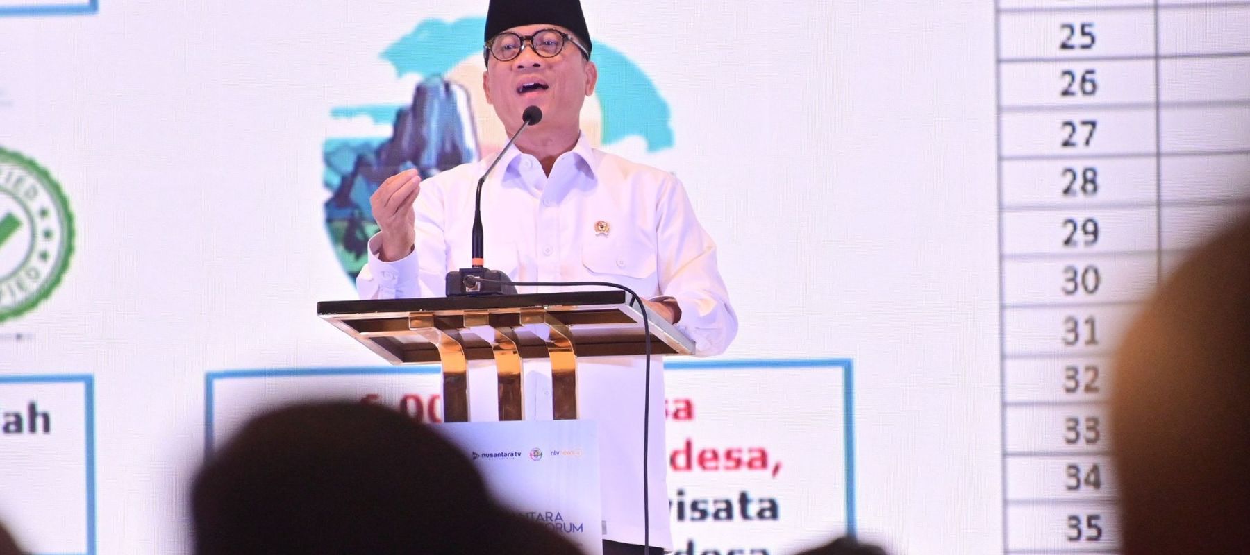 Menteri Desa dan Pembangunan Daerah Tertinggal, Yandri Susanto, di acara Nusantara Energy Forum 2025.
