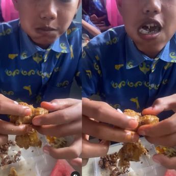 Momen Lucu Siswa Dapat Daging Besar dari MBG, Pas Dimakan Ternyata Lengkuas