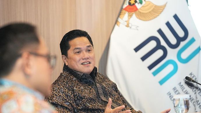 Menteri BUMN Erick Thohir langsung gelar rapat perdana usai dilantik di Kabinet Merah Putih/Ist