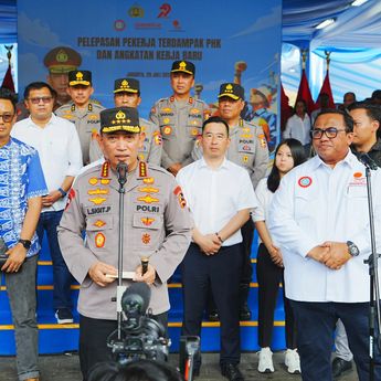 Kapolri Lepas Keberangkatan 1.575 Buruh Korban PHK ke Tempat Kerja Baru