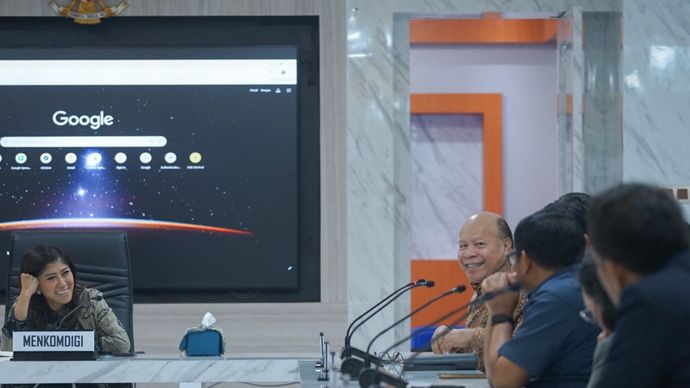 Menkomdigi Meutya Hafid menerima audiensi Nusantara TV