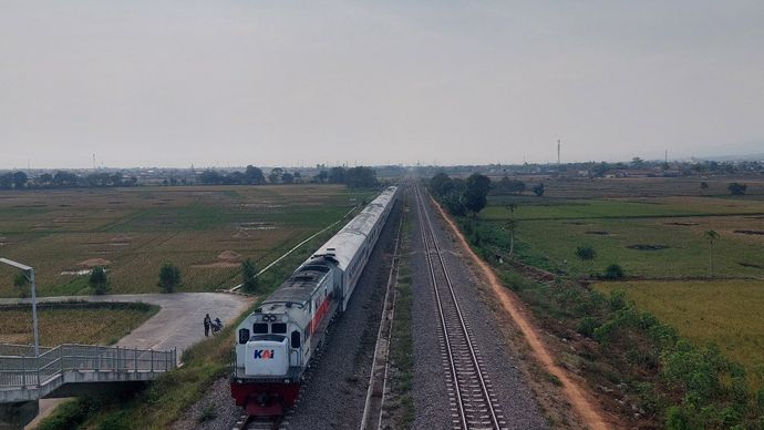 Kemenhub hampir merampungkan pembangunan jalur ganda Kiaracondong-Cicalengka. (Dok.Kemenhub)