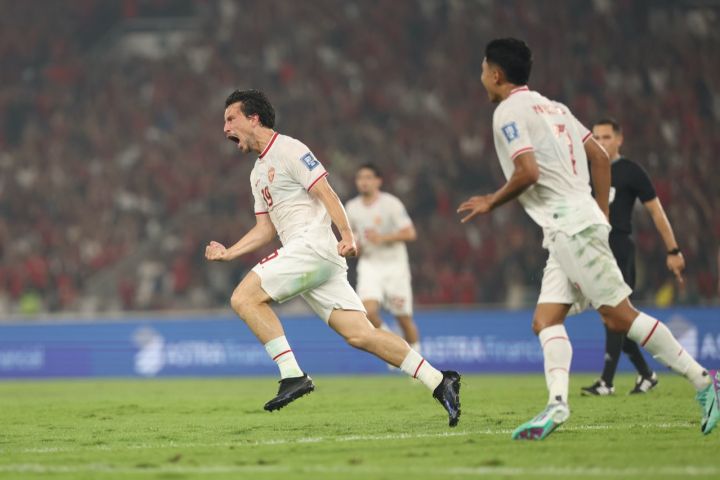 Thom Haye mencetak gol ke gawang Filipina <b>(dok PSSI)</b>