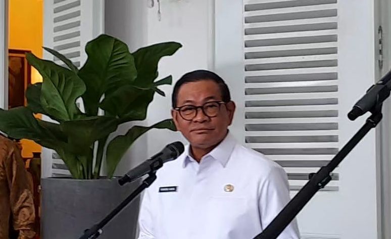 Pramono Anung dan Purbaya <b>(NTVNews.id/ Adiansyah)</b>