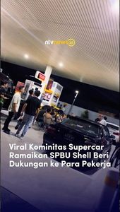 Viral Komunitas Supercar Ramaikan SPBU Shell Beri Dukungan ke Para Pekerja | NTVNEWSID