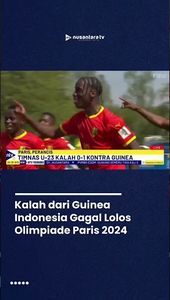 Kalah dari Guinea Indonesia Gagal Lolos Olimpiade Paris 2024 #timnasu23 #afccup2024  #ntvnews