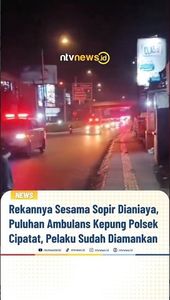 Rekannya Sesama Sopir Dianiaya, Puluhan Ambulans Kepung Polsek Cipatat | NTVNEWSID
