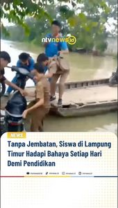 Tanpa Jembatan, Siswa di Lampung Timur Hadapi Bahaya Setiap Hari Demi Pendidikan | NTVNEWSID