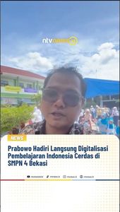 Prabowo Hadiri Langsung Digitalisasi Pembelajaran Indonesia Cerdas di SMPN 4 Bekasi | NTVNEWSID