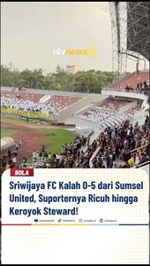 Sriwijaya FC Kalah 0-5 dari Sumsel United, Suporternya Ricuh hingga Keroyok Steward! | NTVNEWSID