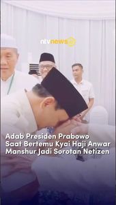 Adab Presiden Prabowo saat Bertemu Kyai Haji Anwar Manshur Jadi Sorotan Netizen | NTVNEWSID
