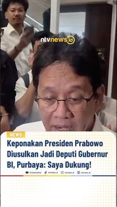 Keponakan Presiden Prabowo Diusulkan Jadi Deputi Gubernur BI, Ini Tanggapan Purbaya | NTVNEWSID