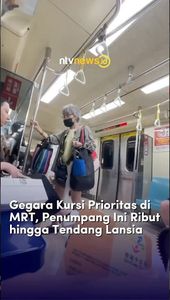 Gegara Kursi Prioritas di MRT, Penumpang Ini Ribut hingga Tendang Lansia | NTVNEWSID
