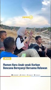 Momen Haru Anak-anak Korban Bencana Bernyanyi Bersama Relawan | NTVNEWSID