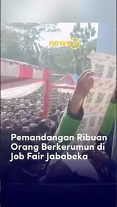 Pemandangan Ribuan Orang Berkerumun di Job Fair Jababeka |  NTVNEWSID