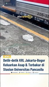 KRL Jakarta-Bogor Keluarkan Asap dan Terbakar di Stasiun Universitas Pancasila | NTVNEWSID