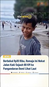 Berbekal Rp10 Ribu, Remaja Ini Nekat Jalan Kaki Sejauh 69 KM ke Pangandaran | NTVNEWSID