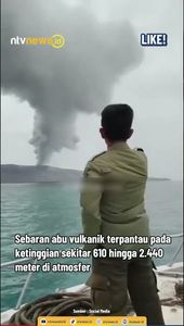 Anak Krakatau Kembali Aktif, Abu Vulkanik Terpantau Bergerak ke Dua Arah hingga 2400 Meter