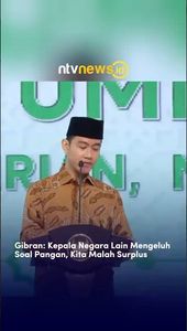 Gibran: Kepala Negara Lain Ngeluh Saat Pangan, Kita Malah Surplus!
