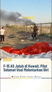 F-15 AS Jatuh di Kuwait, Pilot Selamat Usai Melontarkan Diri | NTVNEWSID
