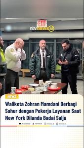 Walikota Zohran Mamdani Berbagi Sahur dengan Pekerja Layanan saat New York Dilanda Badai Salju