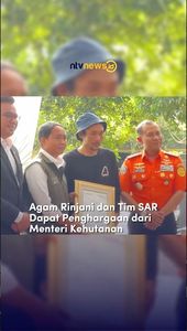 Agam Rinjani dan Tim SAR Dapat Penghargaan dari Menteri Kehutanan | NTVNEWSID