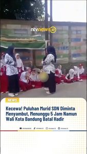 Puluhan Murid SDN Diminta Menyambut, Menunggu 5 Jam Namun Wali Kota Bandung Batal Hadir | NTVNEWSID