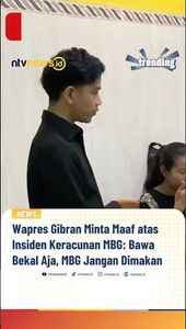 Wapres Gibran Minta Maaf atas Insiden Keracunan MBG: Bawa Bekal Aja, MBG Jangan Dimakan