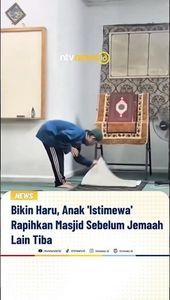 Anak 'Istimewa' Rapihkan Masjid Sebelum Jemaah Lain Tiba | NTVNEWSID
