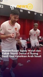 Momen Kocak Sandy Walsh dan Yakob Sayuri Dance di Ruang Ganti Usai Kalahkan Arab Saudi