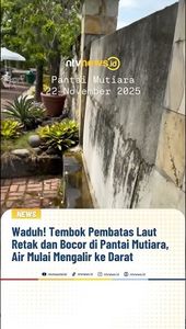 Waduh Tembok Pembatas Laut Retak dan Bocor di Pantai Mutiara | NTVNEWSID