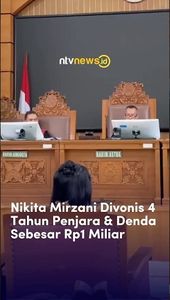 Nikita Divonis 4 Tahun Penjara dan Denda Sebesar Rp1 Miliar | NTVNEWSID