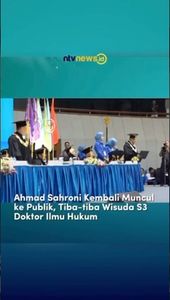 Ahmad Sahroni Kembali Muncul ke Publik, Tiba-tiba Wisuda S3 dokter Ilmu Hukum | NTVNEWSID