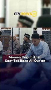 Momen Cagub Aceh Saat Tes Baca Al-Qur'an