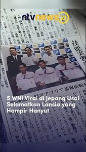 5 WNI Viral di Jepang Usai Selamatkam Lansia yang Hampir Hanyut