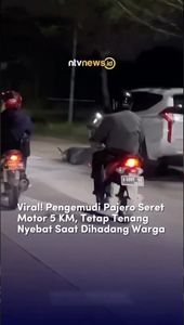 Viral! Pengemudi Pajero Seret Motor 5 KM, Tetap Tenang Nyebat saat Dihadang Warga | NTVNEWSID