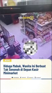 Diduga Mabuk, Wanita Ini Berbuat Tak Senonoh di Depan Kasir Minimarket | NTVNEWSID